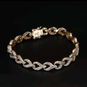 PRIME ART & JEWEL 8mm Diamond Gold Tennis Bracelet